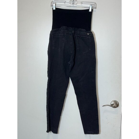 1822 Denim Black High-Waisted Skinny Maternity Women's Jeans Size 10/30 - Picture 5 of 9